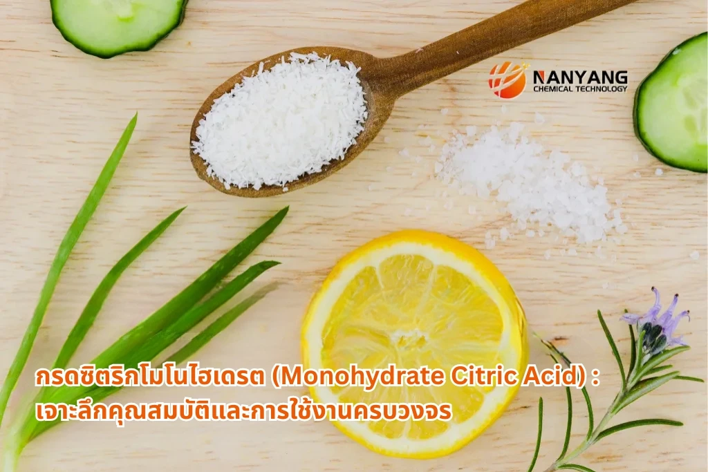 กรดซิตริกโมโนไฮเดรต (Monohydrate Citric Acid) เจาะลึกคุณสมบัติและการใช้งานครบวงจร