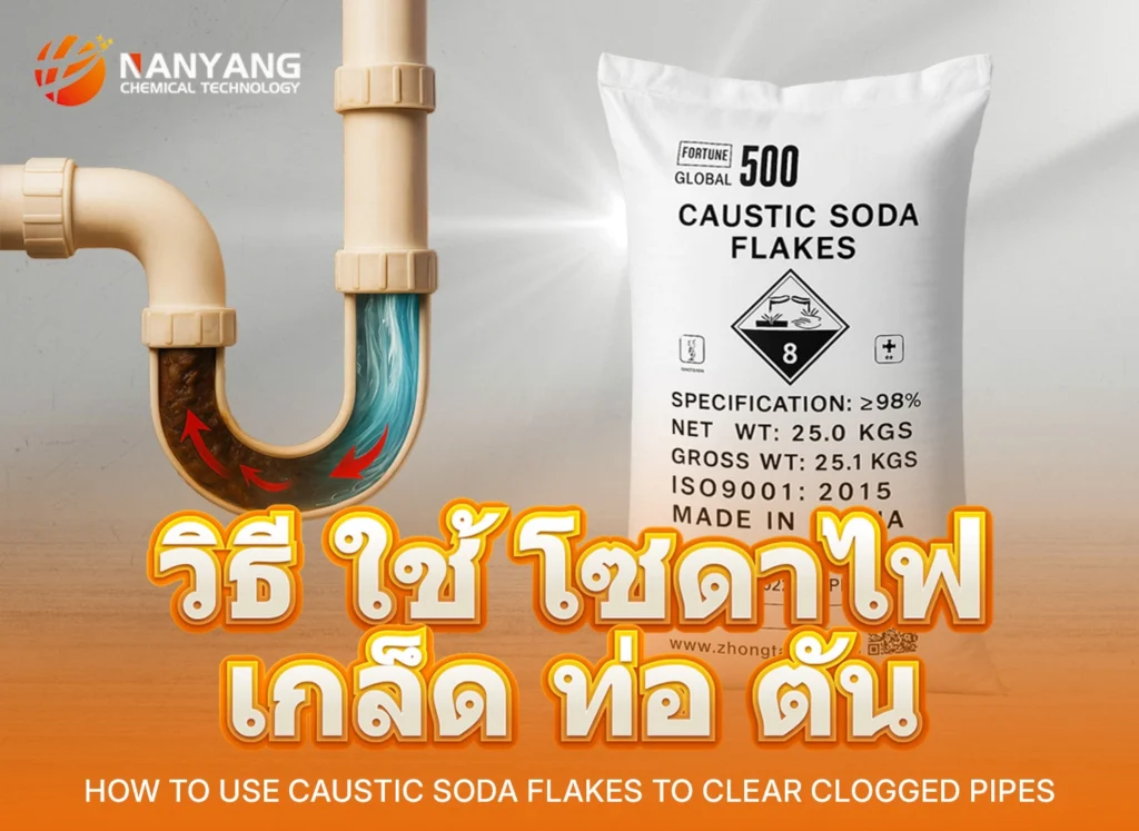วิธี ใช้ โซดาไฟ เกล็ด ท่อ ตัน